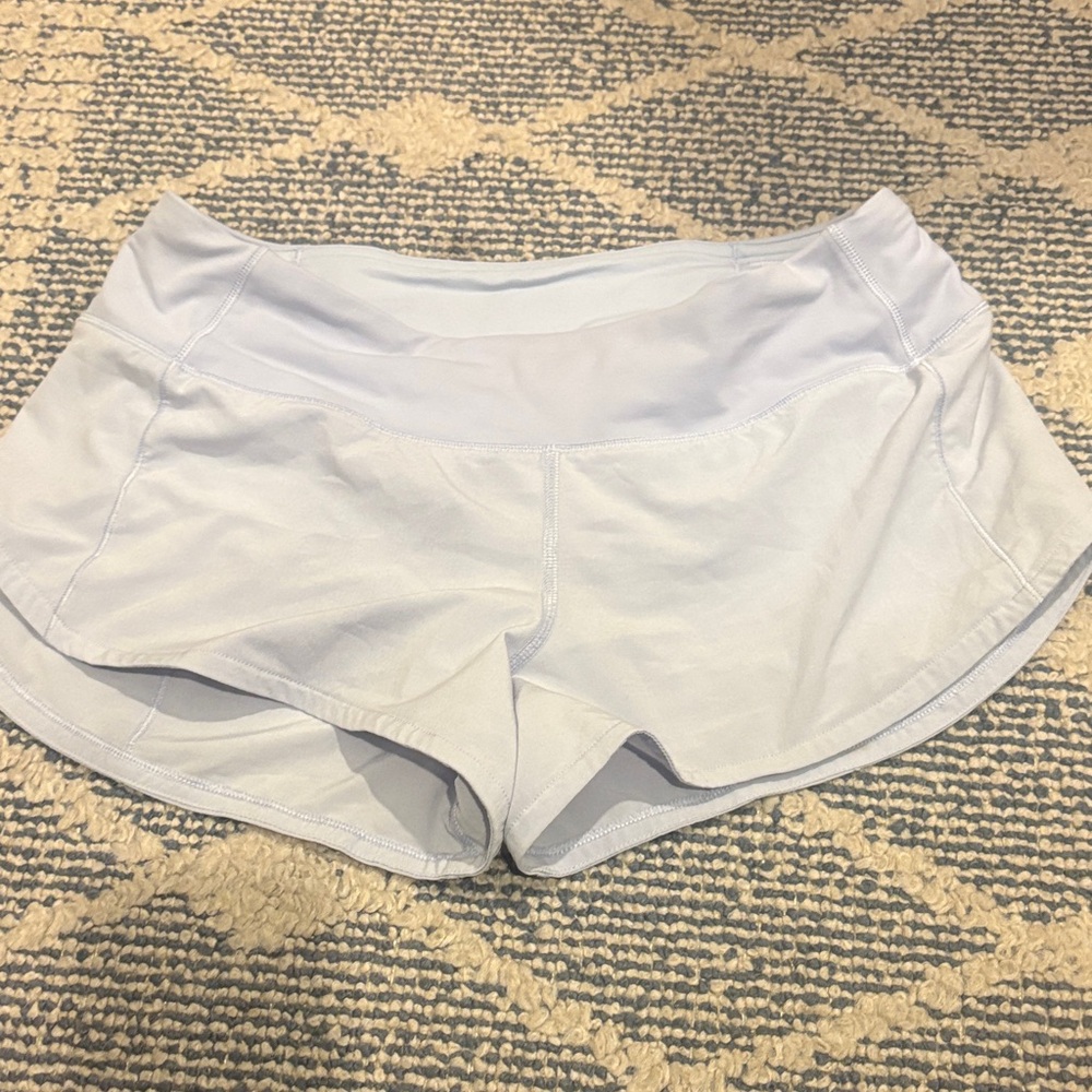 lululemon athletica pale blue women's running shorts
